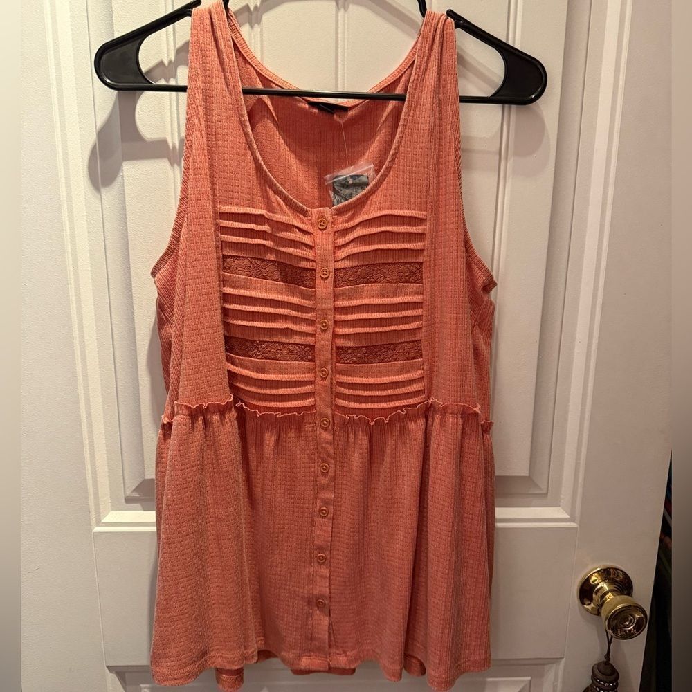 Torrid Button Down Panel Tank NWT - image 2